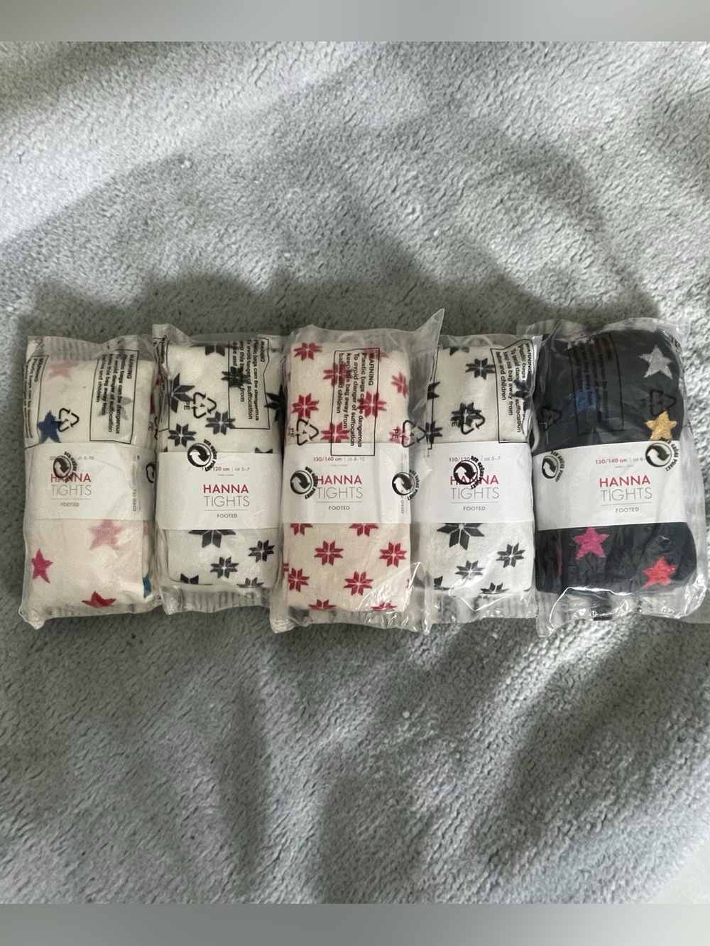 NIB: Bundled 5 Pairs NEW HANNA ANDERSSON FOOTED TIGHTS